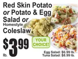 SuperFresh Red Skin Potato or Potato & Egg Salad or Homestyle Coleslaw offer