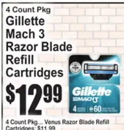 SuperFresh Gillette Mach 3 Razor Blade Refill Cartridges offer