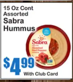SuperFresh 15 Oz Cont Assorted Sabra Hummus offer