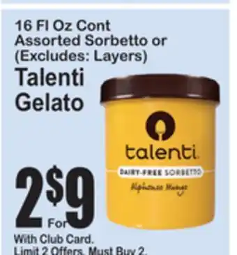 SuperFresh Talenti Gelato offer