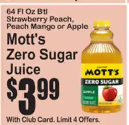 SuperFresh Mott's Zero Sugar Juice offer