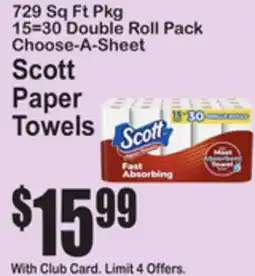 SuperFresh Scott Paper Towels offer