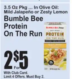 SuperFresh Bumble Bee Protein On The Run offer