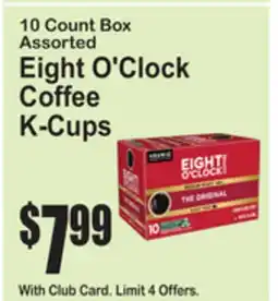 SuperFresh 10 Count Box Assorted Eight O'Clock Coffee K-Cups offer