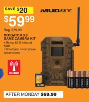 Dunham's Sports MUDDY MITIGATOR 3.0 GAME CAMERA KIT offer