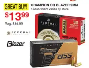 Dunham's Sports CHAMPION OR BLAZER 9MM offer
