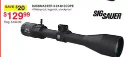Dunham's Sports SIG SAUER BUCKMASTER 3-9X40 SCOPE offer