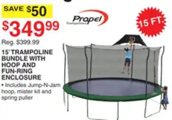 Dunham's Sports 15' TRAMPOLINE BUNDLE WITH HOOP AND FUN-RING ENCLOSURE offer