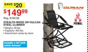Dunham's Sports STEALTH MODE OR VULCAN STEEL CLIMBER offer