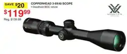 Dunham's Sports COPPERHEAD 3-9X40 SCOPE offer