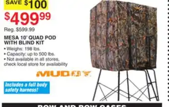 Dunham's Sports MESA 10' QUAD POD WITH BLIND KIT offer