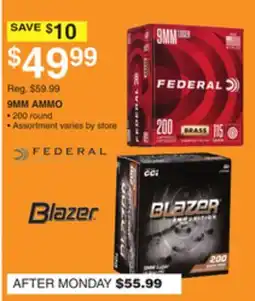 Dunham's Sports 9MM AMMO offer