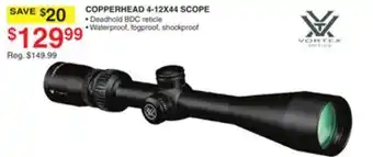 Dunham's Sports COPPERHEAD 4-12X44 SCOPE offer
