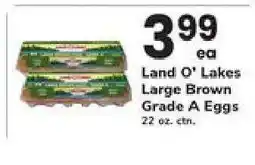 Safeway Land O' Lakes Large Brown Grade A Eggs offer