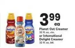 Safeway Planet Oat Creamer or International Delight Creamer offer