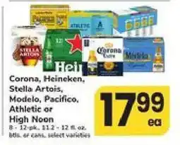 Safeway Corona, Heineken, Stella Artois, Modelo, Pacifico, Athletic or High Noon offer