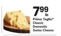 Safeway Primo Taglio Classic Domestic Swiss Cheese offer