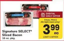 Safeway Signature Select Sliced Bacon offer