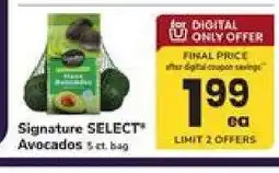 Safeway Signature Select Avocados offer