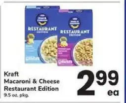 Safeway Kraft Macaroni & Cheese Restaurant Edition offer