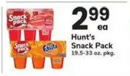 Safeway Hunt's Snack Pack offer