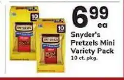 Safeway Snyder's Pretzels Mini Variety Pack offer