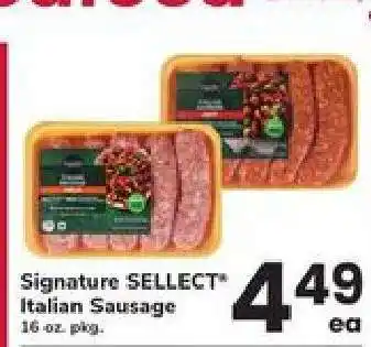 Safeway Signature SELECT Italian Sausage offer