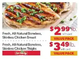 Family Fare Our Family Fresh, All-Natural Boneless, Skinless Chicken Breast offer