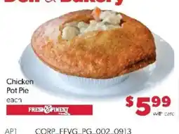 Family Fare Fresh & Finest Chicken Pot Pie offer