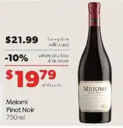 Family Fare Meiomi Pinot Noir offer