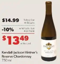 Family Fare Kendall-Jackson Vintner's Reserve Chardonnay offer