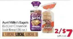 Family Fare Aunt Millie's Bagels or Cinnamon Swirl Bread offer