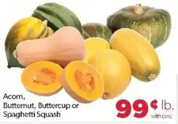 Family Fare Acorn, Butternut, Buttercup or Spaghetti Squash offer