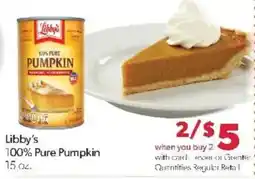 Family Fare Libby's 100% Pure Pumpkin offer