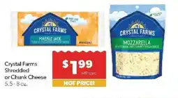 Family Fare Crystal Farms shredded or chunk cheese offer