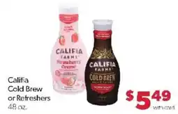Family Fare Califia Cold Brew or Refreshers offer