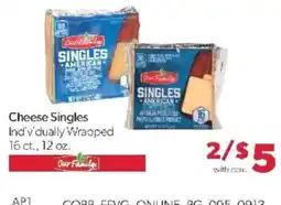 Family Fare Our Family cheese singles offer