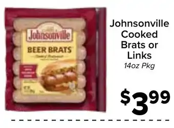 Valu Market Johnsonville cooked brats or links offer