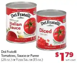 Family Fare Dei Fratelli Tomatoes, Sauce or Puree offer