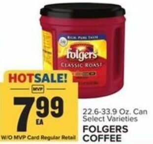 Food Lion Folgers Coffee offer