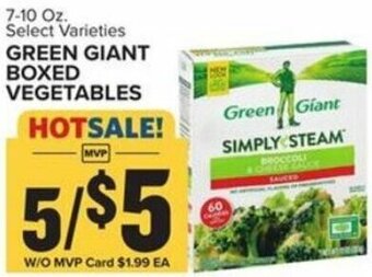 Food Lion Green Giant Boxed Vegetables 7-10 oz offer