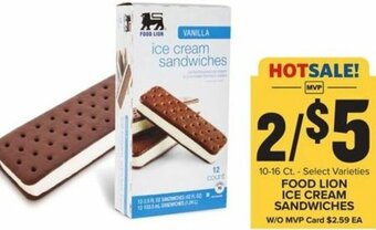 Food Lion Food Lion Ice Cream Sandwiches offer