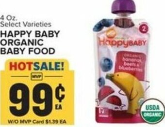 Food Lion Happy Baby Organic Baby Food offer