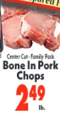 Marino's Supermarket Center Cut • Family Pack Bone In Pork Chops offer