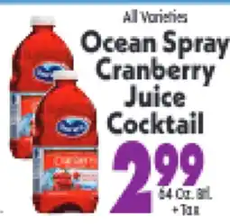 Marino's Supermarket Ocean Spray Cranberry Juice Cocktail offer