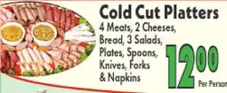Marino's Supermarket Cold Cut Platters offer