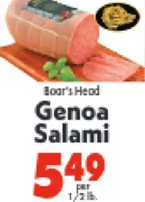 Marino's Supermarket Boar's Head Genoa Salami offer