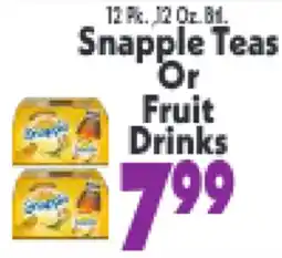 Marino's Supermarket Snapple Teas Or Fruit Drinks offer