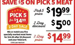 Food City Pick 5 meat offer