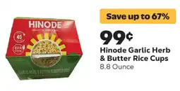Grocery Outlet Hinode Garlic Herb & Butter Rice Cups offer